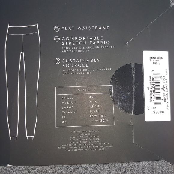 NWT Simply Vera Vera Wang Gray Live-In High Rise Legging – Sizes M & L available - Picture 5 of 6